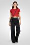 Women Wide Fit Washed No Stretch Cargo Jeans, Black