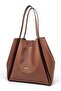 Tan, Soft Textured, Casual, Puppy-Style, Large Volume, Shopper, Women's Shoulder Bag - 5