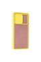 Compatible with Galaxy Models A01 Core Case Palm Frosted Camera Sliding Silicone - Yellow - 3