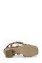 26S-332 Tan Women's Heeled Sandals - 6
