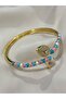 Porcelain Clamp with Drop and Curve Detail, Blue - 4
