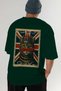 For the Love of Cats 65 Cats Printed Green Oversize T-Shirt 100% Cotton Unisex Cat Lover Premium Design - 6