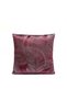 Burgundy Leaf Patterned Decorative Throw Pillow Cover Velvet Modern Design - 3