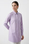 Elora Comfortable Fit Hidden Button Terikoton Boyfriend Women's Shirt & Hijab Shirt - Lilac