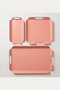 Metal Presentation Tray Set, Soft Colors, Modern Tea and Coffee Presentation Tray, 3 Piece Set (Pink-Pink-Pink) - 6