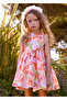 Flower Printed Dress for Ages 4-10 - Pink