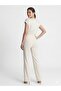 Wide Leg Crepe Fabric Trousers 1136 - 4