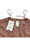 Women's Rust Leaf Print Notch Neck Blouse Size 18 - 3