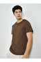 Men Brown Cotton Blend Crew Neck T-Shirt - 3