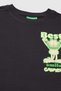 Boy's Garfield Print Detailed Round Neck T-Shirt Anthracite 6-14 Years - 3