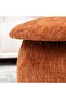 Murano Round Ottoman | Multi-Functional Stool | Upholstered Footrest Without Storage L53xW53xH47cm -Tan - 2