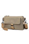 Daily Use Small Size Waterproof Crinkle Fabric Women's Phone and Messenger Bag Light Brown - 2