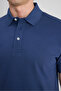 Slim Fit Indigo Pique Textured T-Shirt - 2