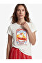 Cotton Short Sleeve Crew Neck Cherry Printed T-Shirt - 2