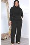 Hijab Sweatpants, Black-Grey Conservative Clothing, Women's Sweatpants Loose Fit Washable Fabric - 3