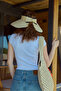 Foldable Beach Hat with Bow - 8