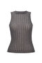 Shiny Glitter Transparent Sleeveless Knitwear Blouse Night and Party Elegance - 2