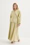 Tied Kimono Skirt Set Light Green - 3