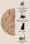 Sdtamor Floral Patterned Round Modern Woven Base Decorative Carpet Sdtamor43 - 4