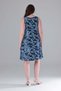 Women's Blue Floral Pattern Standard Size Sleeveless Dress with Matching Pockets, Sizes 42-54 - 8