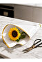White Flower Packaging with Gold Stripe 57X57 cm Bouquet Wrapping Paper Premium Appearance Set - 8