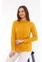 Mustard Yellow Viscose Cotton Blend Shirt