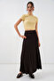 Women's Knitted Long Skirt 1483 - Brown - 3