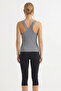 100% Cotton Camisole with V-Back Detail, Casual Basic Crop Top, Women's Undershirt / Blouse - 2