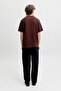 Coffee Brown Short Sleeves Cotton T-Shirt - 3