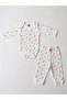2-Piece Carrot Patterned Cotton Unisex Baby Long Sleeve Body Pants Set