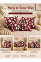 4-Piece Cotton Printed Cushion Cover Set – Soft Breathable Decorative Cushion Covers - 4
