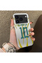 iPhone 17 Pro Compatible Silicone Edge Hard Back Case Couple Phone Case with Neymar Pattern