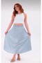Pleated Midi Skirt High Waist Elastic Casual & Stylish Women's Skirt