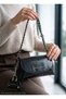 Women's Original Soft Leather Chain Detailed 4-Compartment Shoulder and Crossbody Bag - 6
