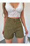 Women's High Waist Double Leg Shorts Denim Fabric - 2
