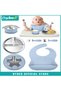 5 PCS Baby Feeding Set,Stainless Steel Suction Plates and Bowls with Silicone Fork and Spoon Utensils,Infant Feeding Supplies,Baby Led Weaning Set for Newborns,Toddlers