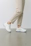 Women's Thick Sole Lace-Up Sports Shoes & Sneakers White - 2