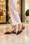 Gold Accessory Detailed Heeled Shoes Brown 34.3670