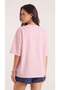 Women's Oversize Casual T-Shirt Greatful Pink - 6