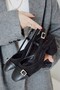 Ballet Slingback Women's Shoes with Belt Detail, Mascaret Buckle, Open Back, Block Heel - 4