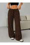 Women's Polka Dot Patterned Wide Leg Pants Comfortable Fit Palazzo - 4
