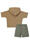 Hooded 6-18 Months Set - Brown - 2
