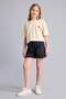 100% Cotton Elastic Waist Star Decoration Detailed Anthracite Shorts for Girls H8764A826Hs