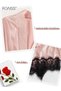 4 Pack Women's Nightwear Set, Lace Trimmed Lightweight Silk Satin Sleepwear Pajama, Ladies Summer Br - 3
