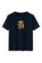 Navy Blue Color Warning Teddy Bear Printed Women's T-Shirt Cute Is a Crime Comfortable Fit - 2