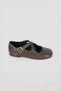 Genuine Leather Mary Jane Ballerinas |   Cross-Strapped Casual Stylish Women's Shoes - 2