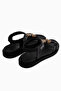 Louis Black Buckle Detailed Women's Sandals - 6