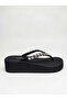 Asia Silver Metal Stylish Women's Flipflops Flip Flops Beach Slippers Summer Platform Slippers 4.5 cm - 5