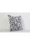 Black and White Geometric Patterned Decorative Throw Pillow Cover Modern Design - 4