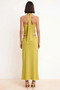 Women's Plus Size Halter Neck Sleeveless Long Skirt Blouse Set Gold Accessory Detailed Sandy Textured Comfortable - 5